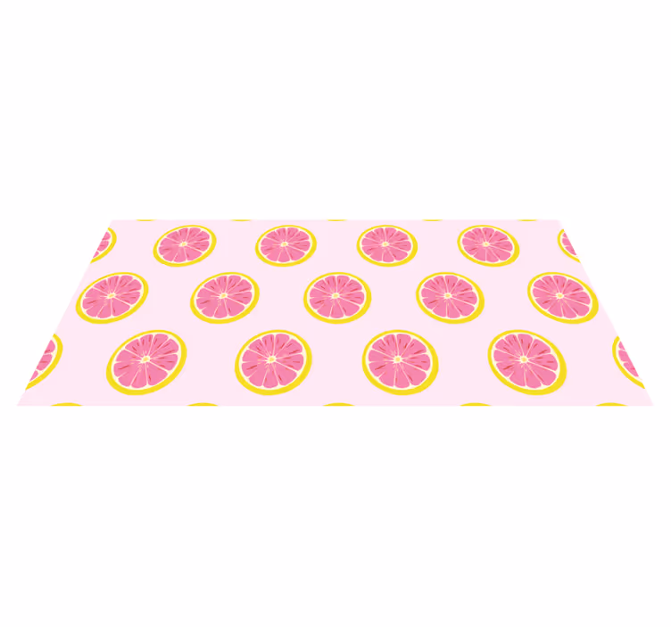 Tapis vinyle plantes motif de tranche d'agrumes - TenStickers