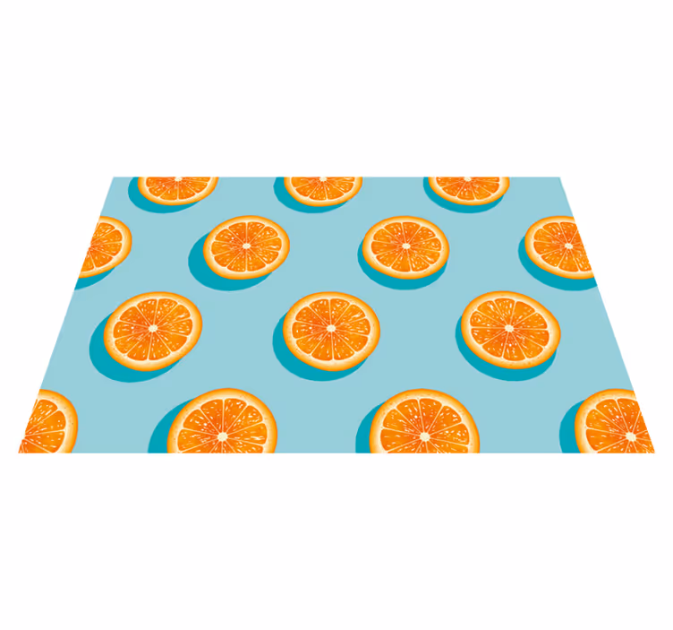 Tapis vinyle cuisine motif de tranche d'agrumes - TenStickers