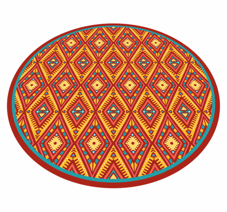 Tapis vinyle éthnique élément tribal géométrique - TenStickers