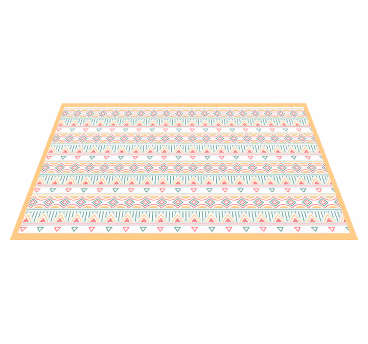 Tapis vinyle éthnique rayures à motifs colorés - TenStickers