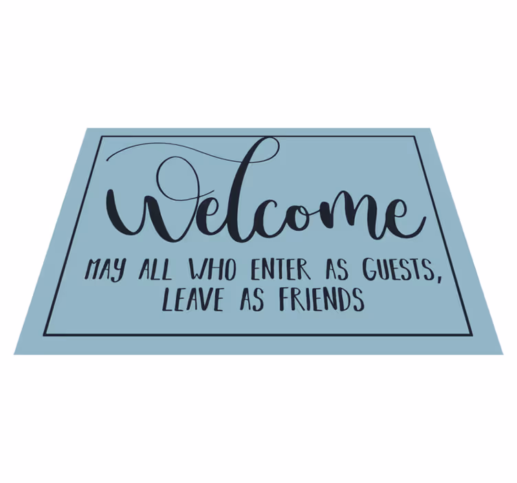 Tapis vinyle entrée que tous les invités soient amis - TenStickers