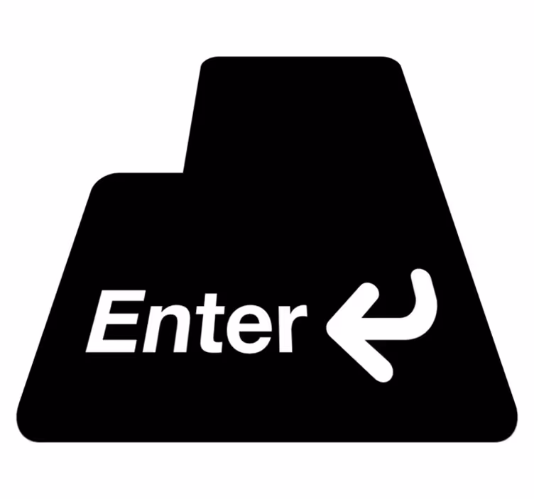 Tapis vinyle ado entrer dans la signalisation - TenStickers
