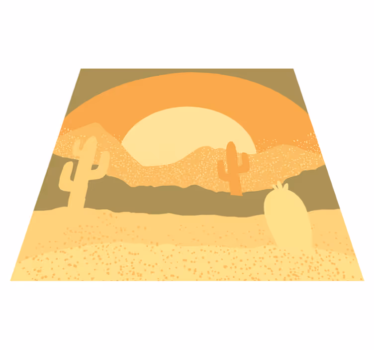 Tapis vinyle nature paysage crépusculaire du désert - TenStickers