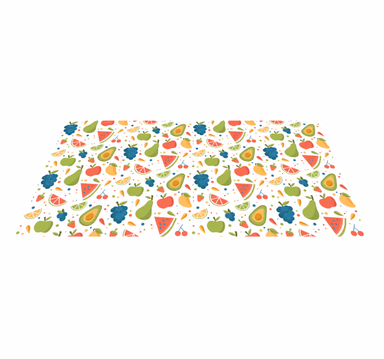 Tapis vinyle cuisine motifs de fruits colorés - TenStickers