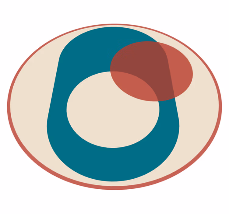 Tapis vinyle design moderne cercles en harmonie - TenStickers