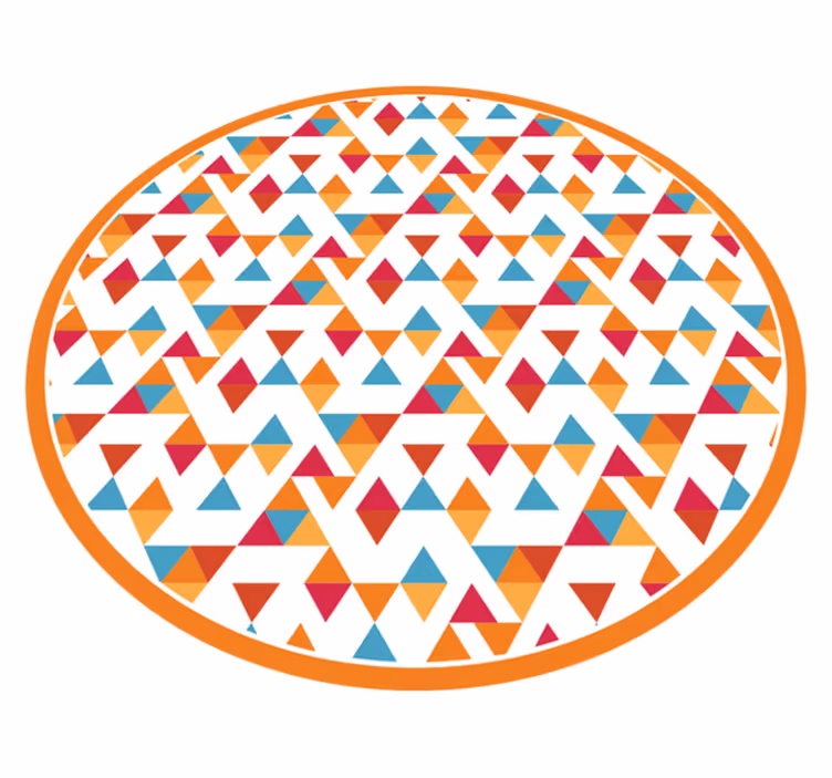 Tapis vinyle géométrique formes triangulaires colorées - TenStickers