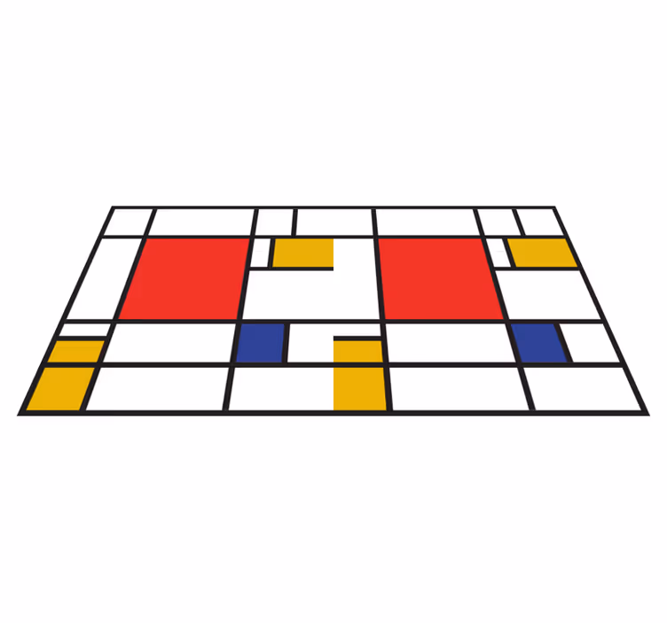 Tapis vinyle geometrique Art mondrien - TenStickers