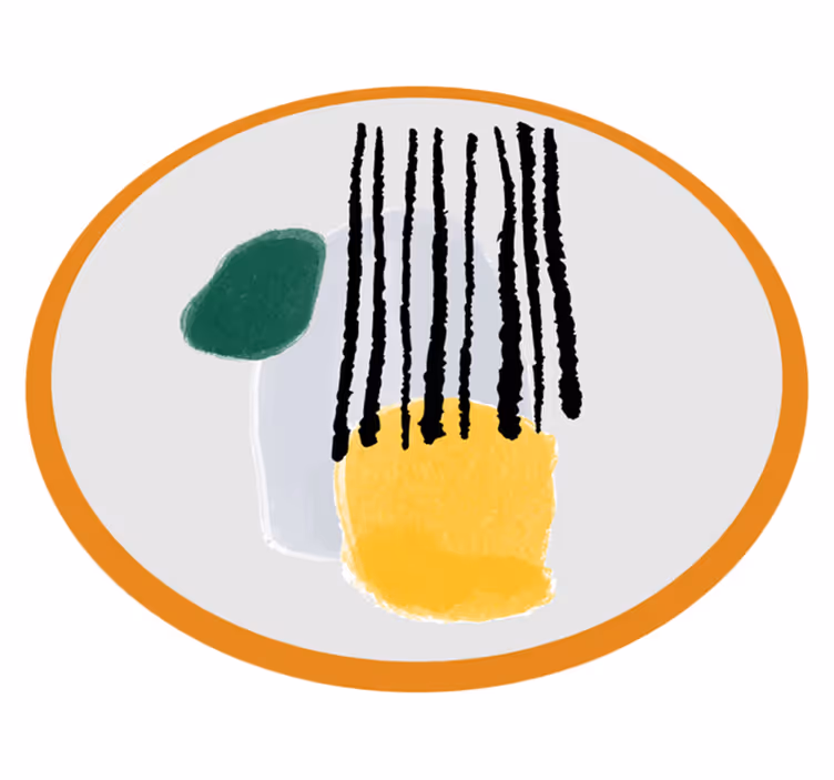 Tapis vinyle minimaliste segments de teinte géométriques - TenStickers