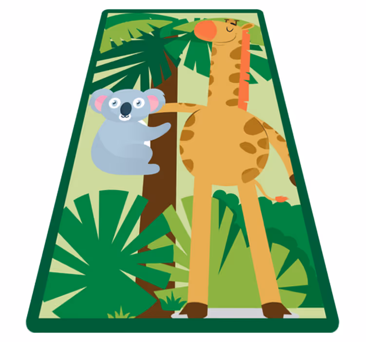 Tapis vinyle bébé aventure des amis de la jungle - TenStickers