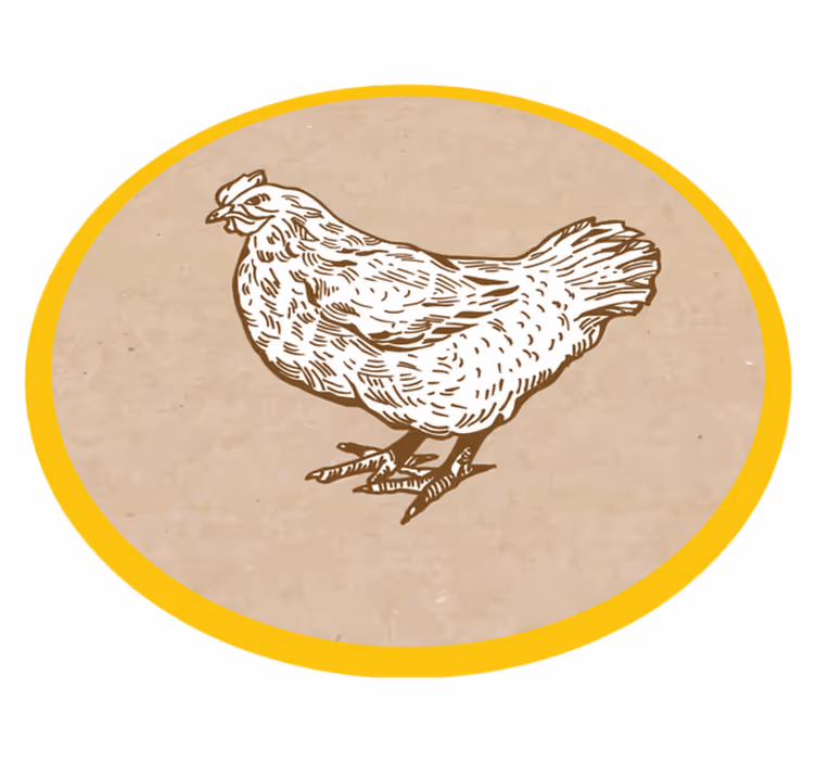 Tapis vinyle animal illustration de poulet - TenStickers