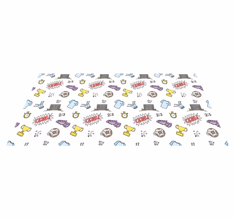 Tapis vinyle jeux thème des symboles sportifs - TenStickers