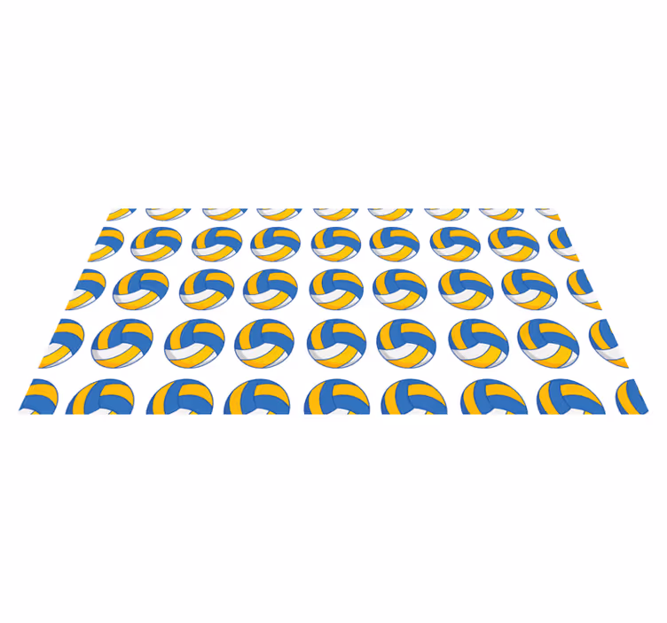 Tapis vinyle ado ballons de volley-ball - TenStickers