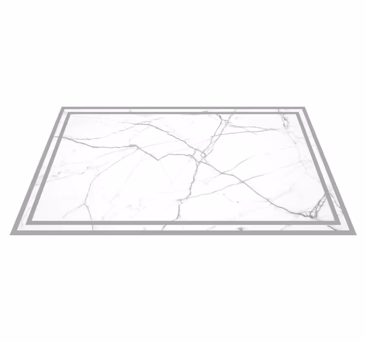 Tapis vinyle marbre stries blanches gracieuses - TenStickers