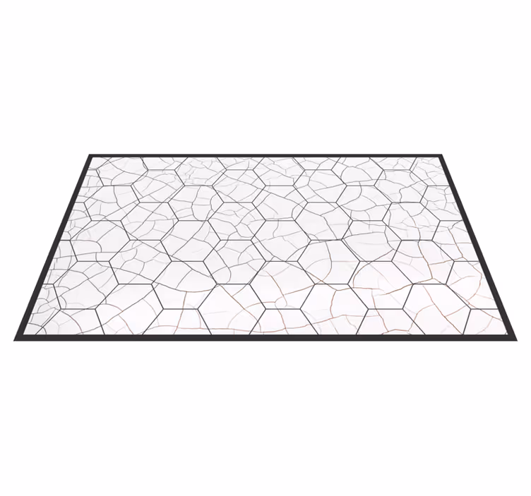 Tapis vinyle géométrique motif de pierre fissurée - TenStickers