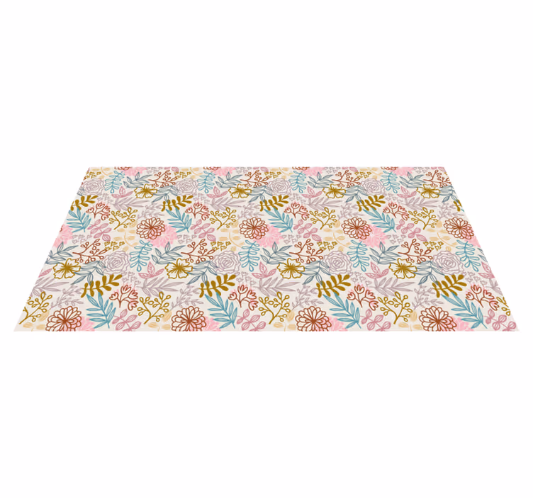 Tapis vinyle chambre collection de motifs floraux - TenStickers