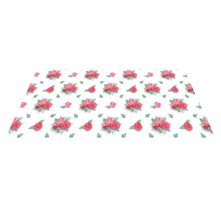 Tapis vinyle plantes ensemble de roses - TenStickers