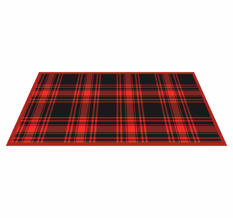 Tapis vinyle rayures confort à motifs à carreaux - TenStickers