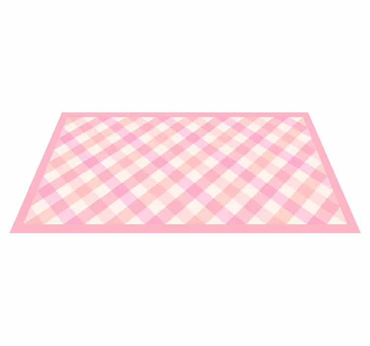 Tapis vinyle rayures motif carreaux roses - TenStickers
