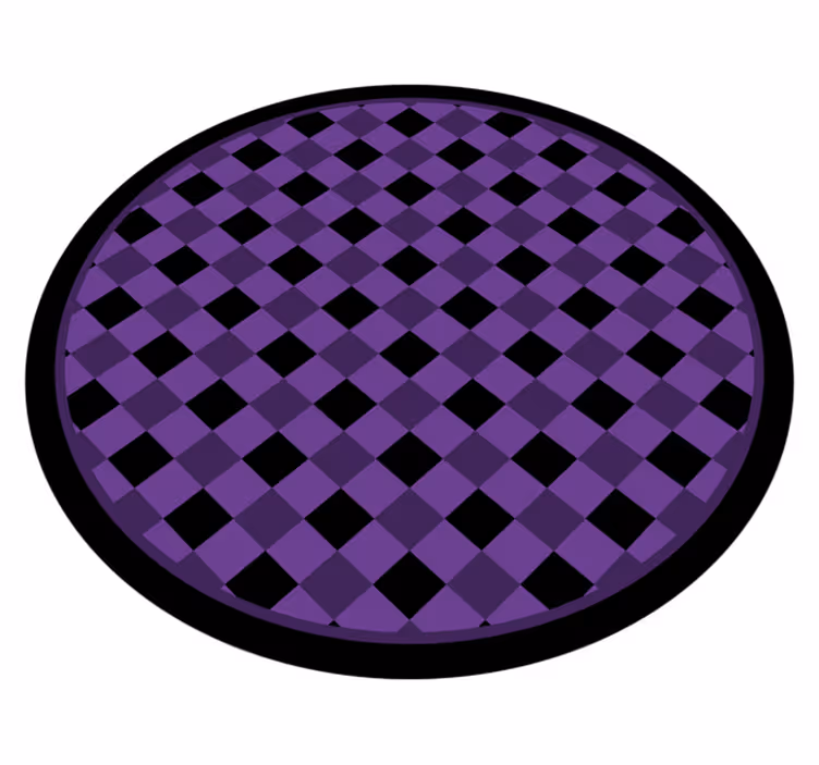 Tapis vinyle design moderne motif à carreaux chic - TenStickers