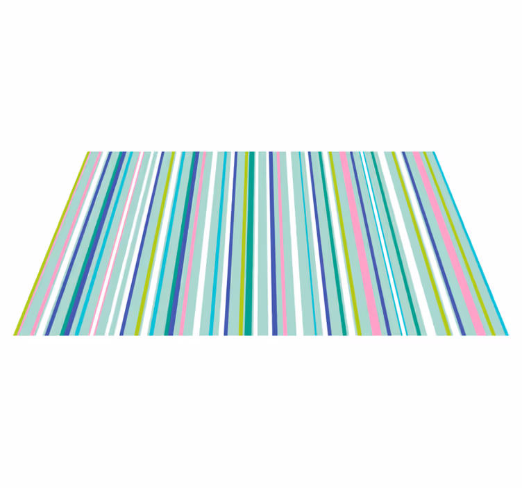 Tapis vinyle rayures motifs élégants multicolores - TenStickers