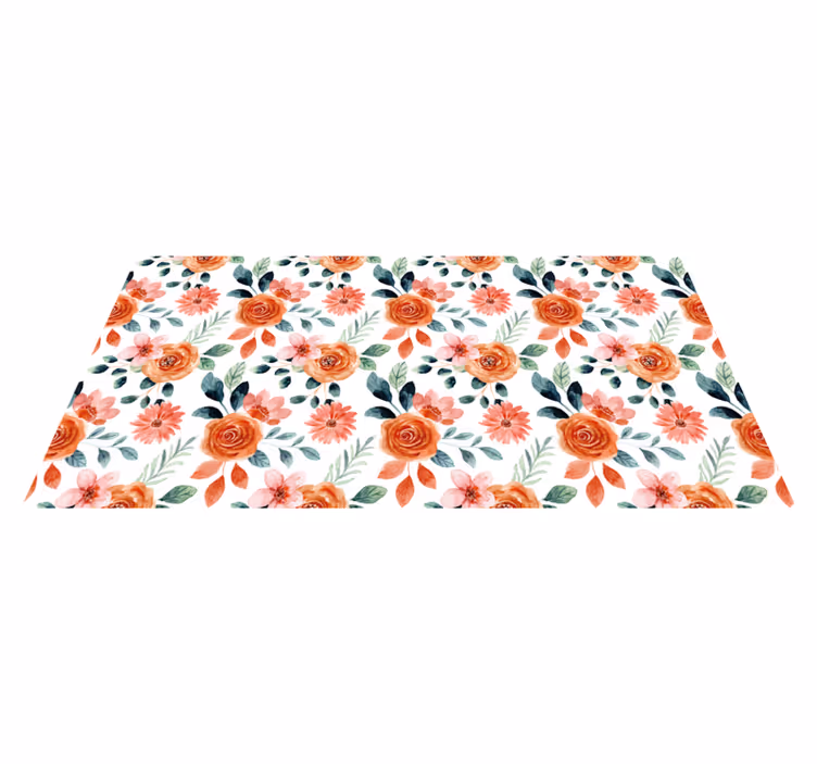 Tapis vinyle plantes ravissant motif botanique - TenStickers