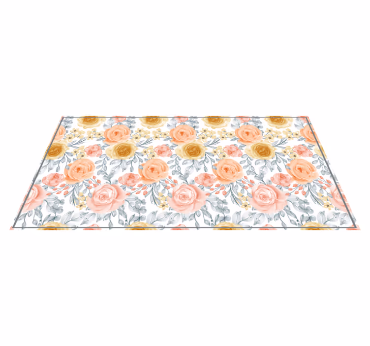 Tapis vinyle entrée emblème de la fleur - TenStickers