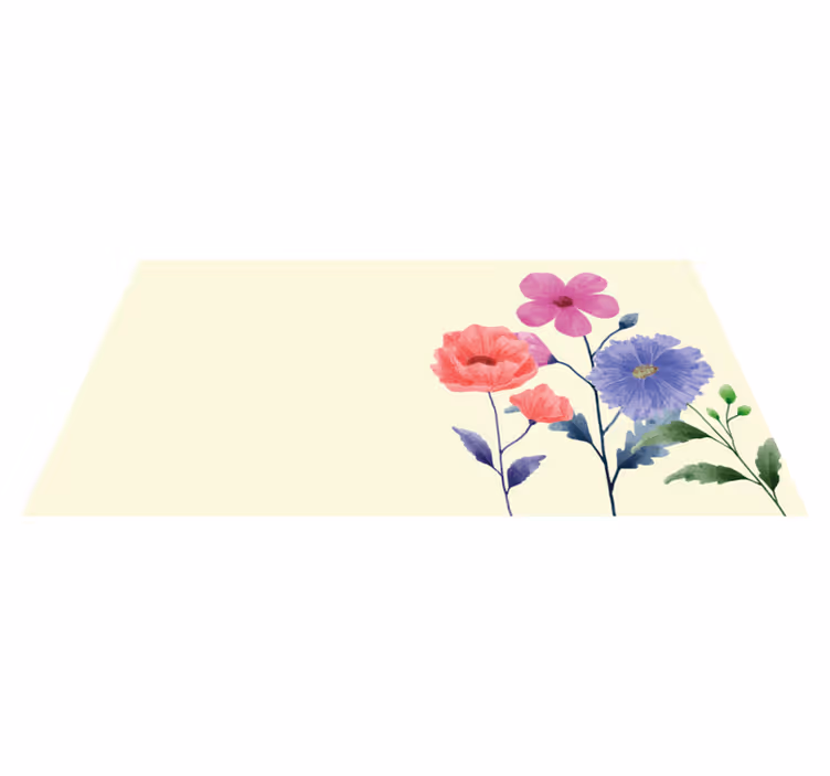 Tapis vinyle plantes composition botanique vibrante - TenStickers