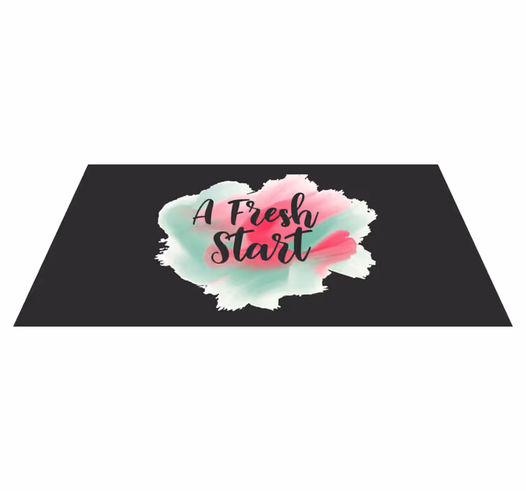 Tapis vinyle citation un nouveau départ - TenStickers