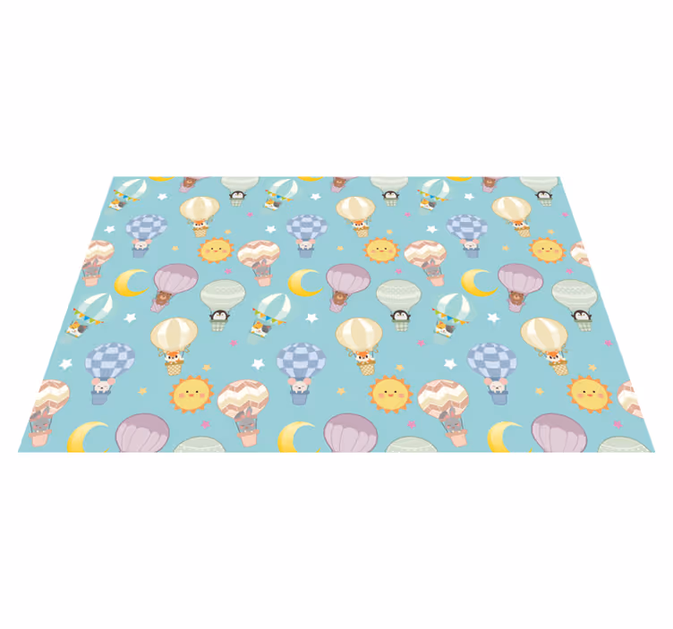 Tapis vinyle bébé air chaud fantaisiste - TenStickers