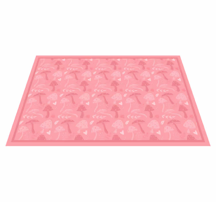 Tapis vinyle nature charmant motif champignon - TenStickers