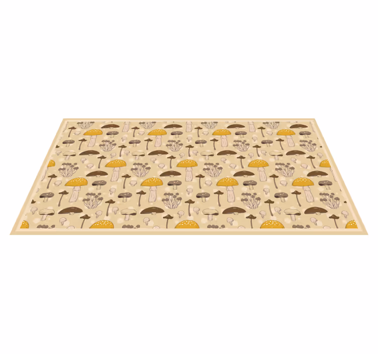Tapis vinyle cuisine motif de forêt de champignons - TenStickers