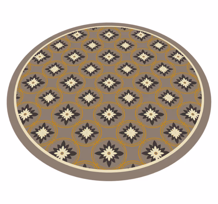 Tapis mosaique vinyle cercle à motifs - TenStickers