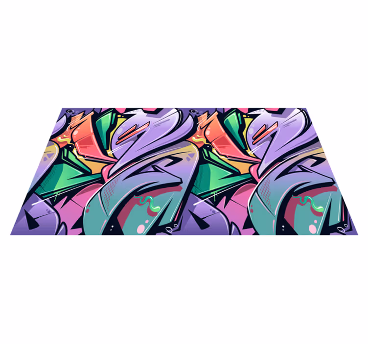 Tapis vinyle ado flux de graphite vibrant - TenStickers