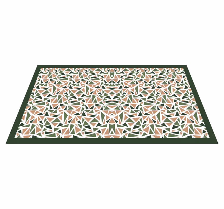 Tapis vinyle géométrique motif triangles abstraits - TenStickers