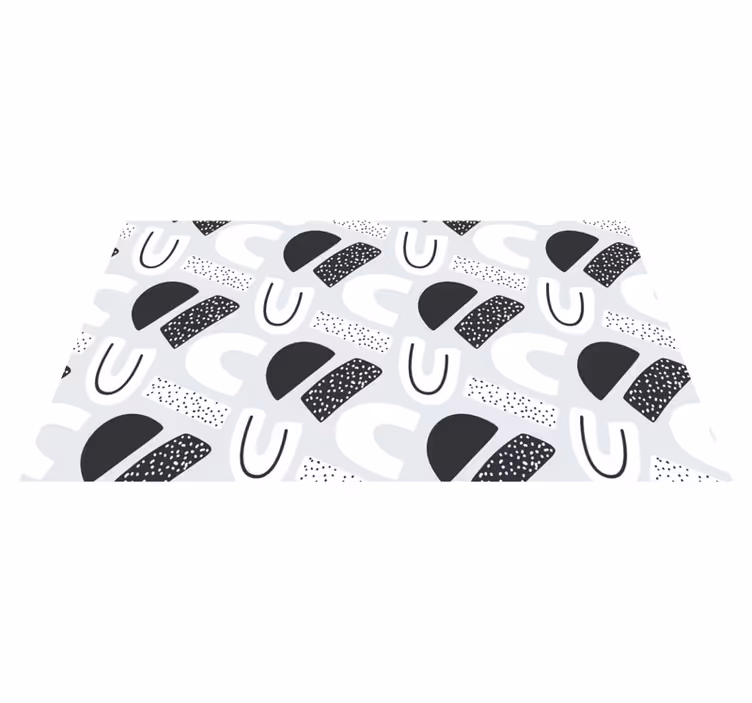 Tapis vinyle bébé formes abstraites monochromes - TenStickers