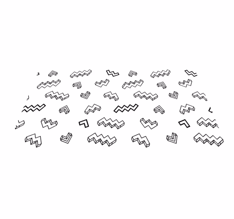 Tapis vinyle autres tapis motifs angulaires audacieux - TenStickers