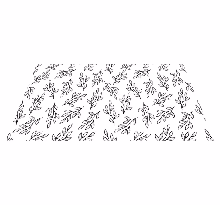 Tapis vinyle nature motif branches feuillues - TenStickers