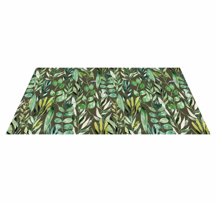 Tapis vinyle nature motif de verdure luxuriante - TenStickers