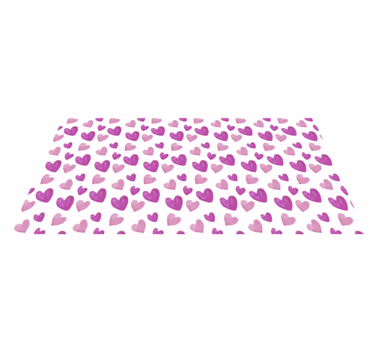 Tapis vinyle autres tapis motif de cœur ludique - TenStickers