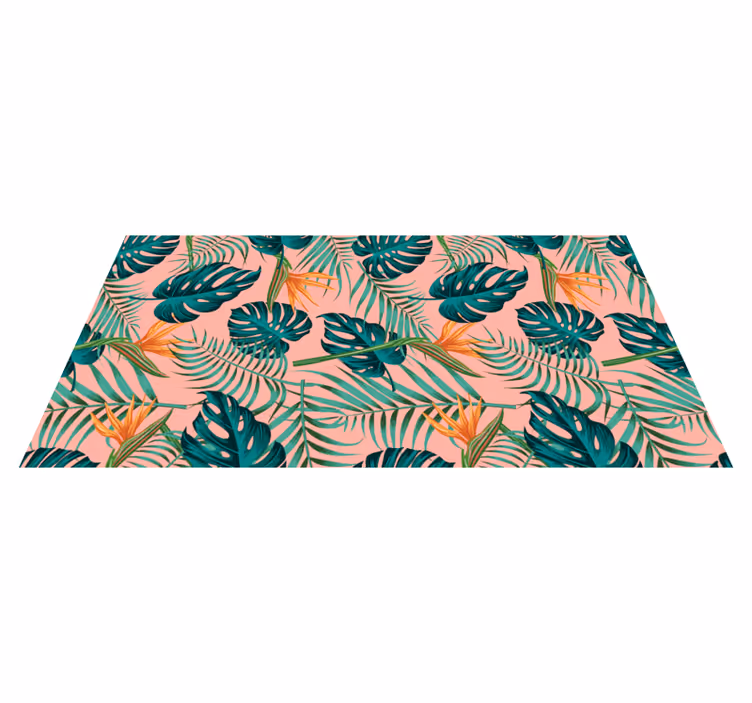 Tapis vinyle nature feuilles tropicales - TenStickers