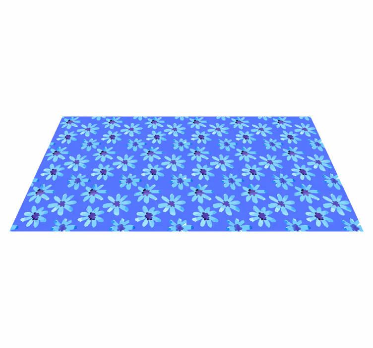 Tapis vinyle plantes emblème de la fleur d'azur - TenStickers