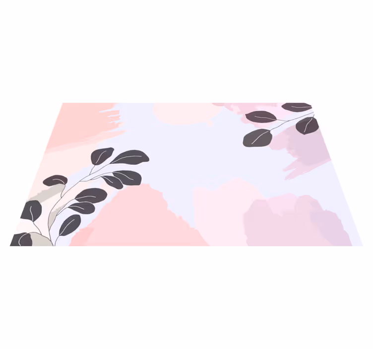 Tapis vinyle plantes motif de feuille élégant - TenStickers