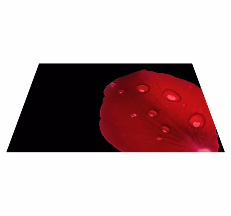 Tapis vinyle salon glamour des pétales rouges - TenStickers