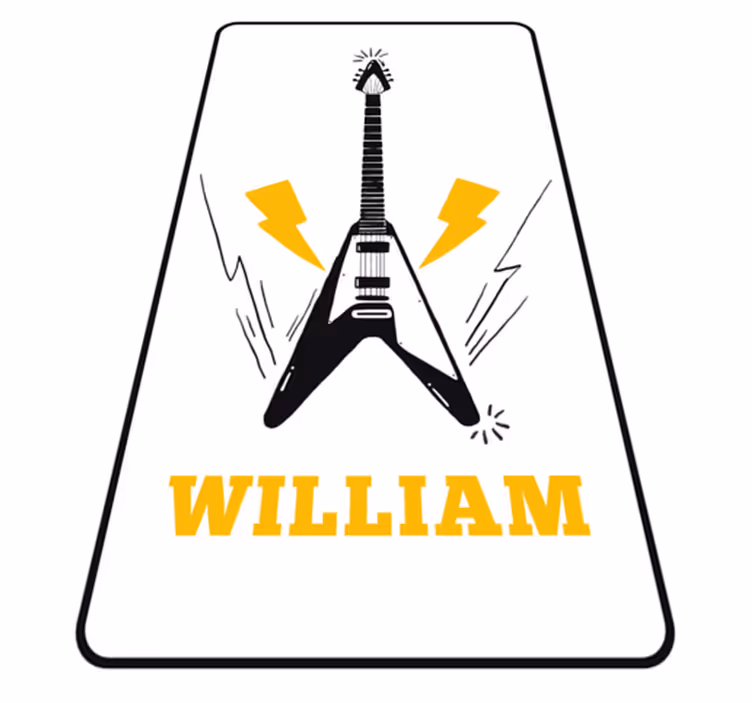 Tapis vinyle personnalisé art de la guitare électrique - TenStickers