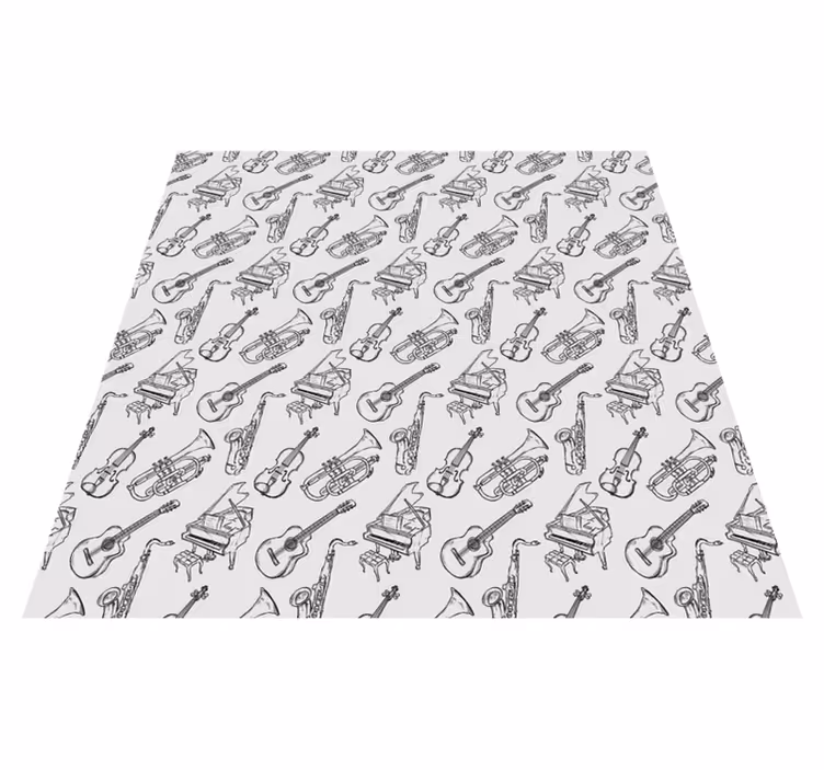 Tapis vinyle texture collection instruments de musique - TenStickers
