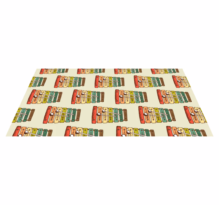Tapis vinyle ado motif de xylophone coloré - TenStickers