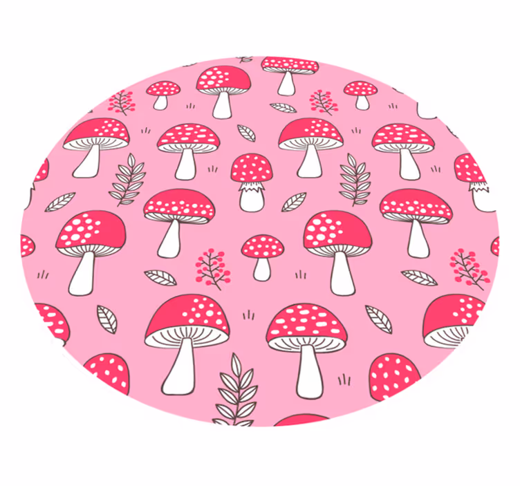 Tapis vinyle cuisine charmante illustration de champignon - TenStickers