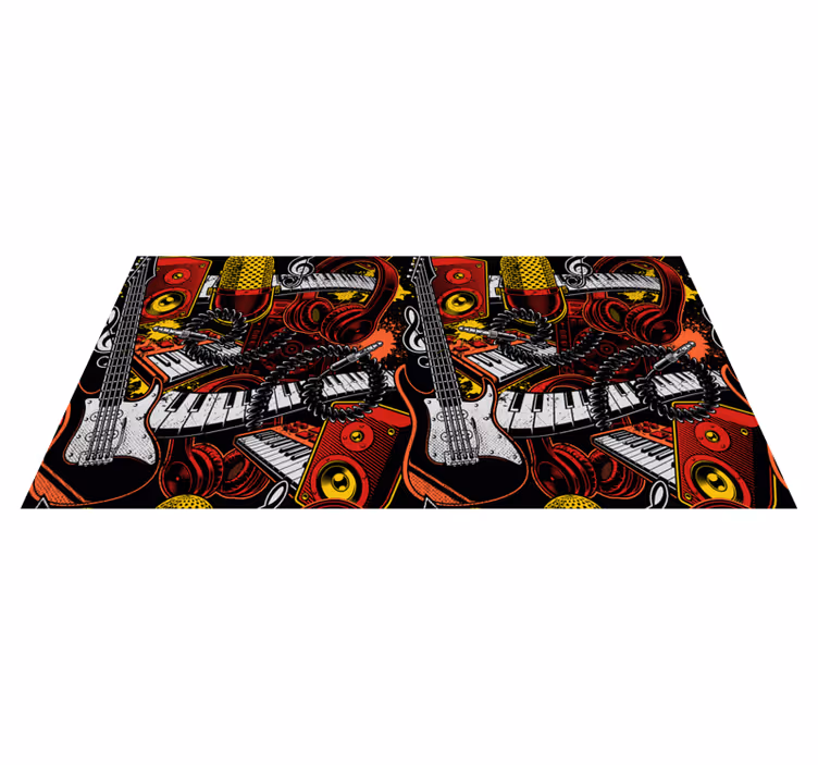 Tapis vinyle autres tapis exposition des composants musicaux - TenStickers