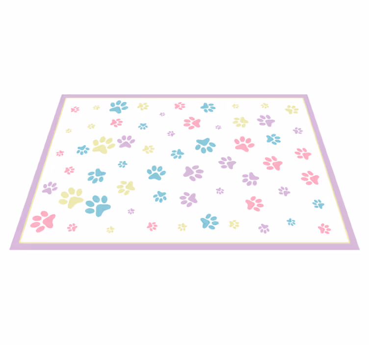 Tapis vinyle motif animal empreinte de patte esthétique - TenStickers