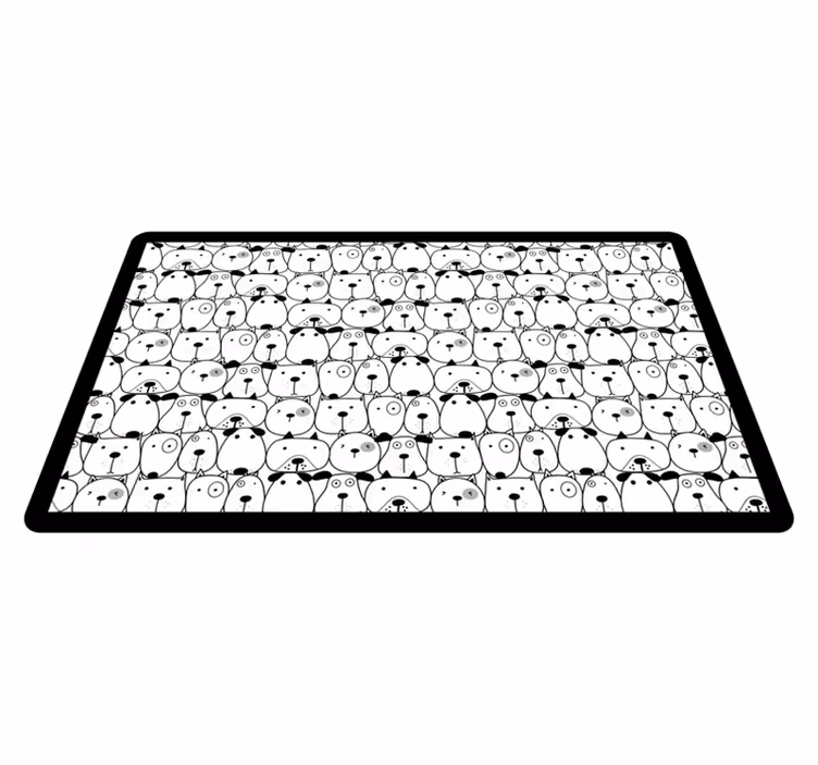 Tapis vinyle animal adorables visages de créatures - TenStickers